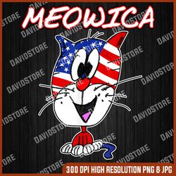 Cat 4th of July Png Meowica Merica Men USA American Flag Png -  PNG Printable - Digital Print Design