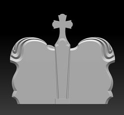 3D STL Model for CNC file Headstone for two