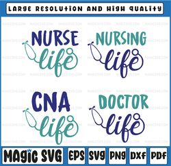 Nurse Svg, Nurse Life Svg, Cna Svg, CNA Life Svg, Stethoscope Svg, Nurse Svg Files, Nursing Svg, Doctor Svg, Svg Bundle