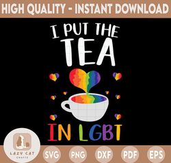 LGBTQ I Put The Tea In LGBT Svg| Human's Right Awareness SVG -Commercial & Personal Use-Cricut,Cameo,Silhouette,Iron On