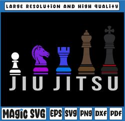 Brazilian Jiu Jitsu Chess Pieces BJJ Svg, Cool Chess jiujitsu Svg