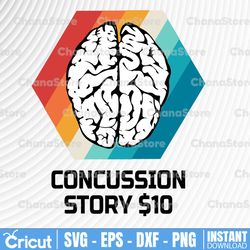Funny Concussion Brain Head Injury Get Well Soon PNG File Digital PNG file download Sublimation -Printable File