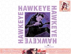 Marvel Hawkeye Clint Arrow Ready Boxed Purple Portrait T-Shirt copy PNG Sublimate