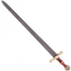 40 Inch Holy Knights, Damascus Steel Templar Knight Sword, Historical Sword, Replica Sword