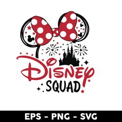Disney Squad Svg, Castle Firework Minnie Ears Svg, Disney Svg, Png Eps Digital File - Digital File