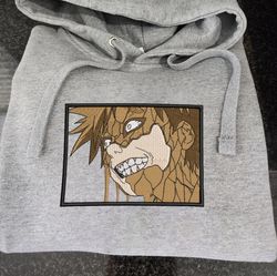 Garaa Embroidered Crewneck, Naruto Shippuden Embroidered Sweatshirt, Inspired Embroidered Manga Anime Hood