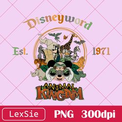 Vintage Disney World Est 1971 Png, Disney Safari PNG, Mickey And Friends Png, Disney World Png, Family Squad 2023 Png