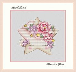 Gentle Star Cross Stitch Pattern, Baby Announcement Cross Stitch Chart, Cute Cross Stitch, Funny Cross Stitch, PDF File