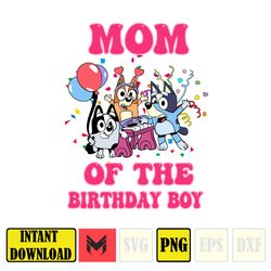 Bluey Kids Birthday Png, Customize Birthday Kid Blue Dog Png, Personalized Blue And Bingo Png, Matching Birthday Party P
