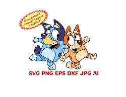 Bluey and Bingo-Download-Cricut/Silhouette/Canvas/Laser Engraving-Svg Png Dxf Eps Jpg AI-Cutting|Stencil|Sublimation