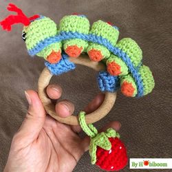 caterpillar baby rattle