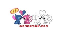 Lilo&Angel Download-Cricut/Silhouette/Canvas/Laser Engraving-Svg Png Dxf Eps Jpg Ai-Cutting|Stencil|Sublimation