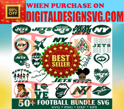 50 New York-Jets Svg Bundle, N F L Teams Svg, N-F-L svg, Football Svg, Sport bundle, Png, Jpg, Dxf