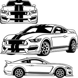 Ford Mustang 2020 Shelby GT350 vector SV SVG laser engraving, cnc router, cutting, engraving, cricut, vinyl cutting file