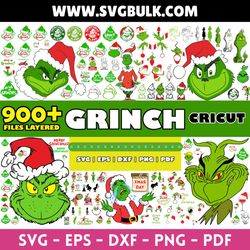 Grinch Svg Bundle Layered Item, Clipart, Cricut, Bundle Layered SVG, Cricut and Silhouette, instant download