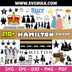 Hamilton SVG Bundle, Hamilton Bundle Layered SVG, Cricut and Silhouette, instant download