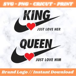 King AND Queen Nike SVG.PNG , Swooch Nike SVG , Nike Cricut File