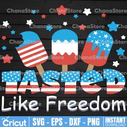 Tastes Like Freedom 4th of July SVG, Cream Flag 4th Of July SVG, America Cream Svg, America Flag Svg, Star Svg