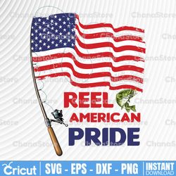 US Flag Reel American Pride Fisherman Png, American Fisherman Png, Patriotic Png, Independence Day Png, 4th Of July Tee
