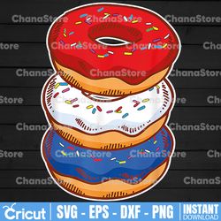 Donuts PNG USA digital download Sublimation Digital File Patriot PNG Sublimation Downloads American