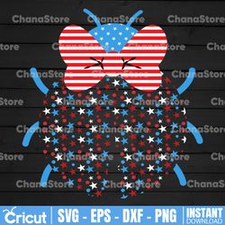 4th Of July Bugs SVG, UAS Sublimation png, 4th of July png, Red White Blue png, Fourth of July svg, png, eps, dxf, jpg