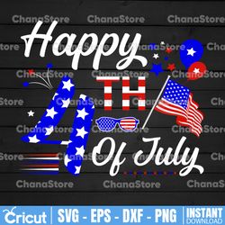 Happy 4th of July SVG Cut File, 4th of July SVG Files, Independence Day Svg Pack, America Svg Files, USA Svg Cricut, 4th