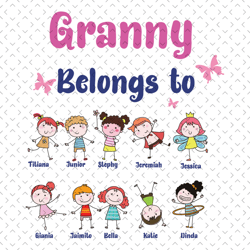 custom granny belongs to grandchildren svg, mothers day svg, granny svg, custom grandma svg, grandchildren svg, grandma