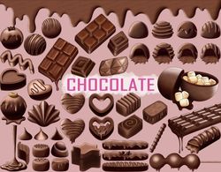 Chocolate PNG | Valentine Day | Dessert | Sweets Clipart | Chocolate Bomb | Melted | Dripping | Heart | snack | marshmal