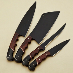unique japanese damascus chef set of 5 chef knife - kitchen chef knife set damascus knife - anniversary gift for him