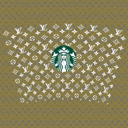 Louis Vuitton Full Wrap For Starbucks Cup Svg, Trending Svg, LV Starbucks Cup, LV Starbucks Svg, Starbucks Wrap Svg