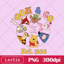 Pooh & Co Est 1926 PNG, Winnie The Pooh Png, Pooh Floral Png, Pooh And Friends Digital, Pooh Honey Png, Pooh And Piglet