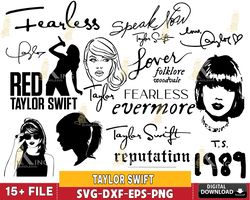 15 file Taylor Swift svg bundle