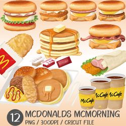 Mcdonalds Mcmorning png | Breakfast | McMuffin | Chicken | Snack Wrap | Hotcakes | Coffee | Sausage | Hash Brown | Cute