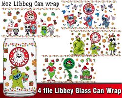4 file christmas Libbey Glass Can Wrap bundle png