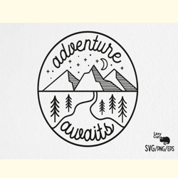 Adventure Awaits Camping SVG Design