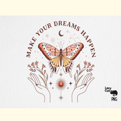 Boho Mystical Butterfly PNG Sublimation