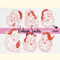 Christmas Vintage Santa SVG Bundle
