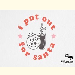 Cute Christmas Sayings SVG Milk & Cookie