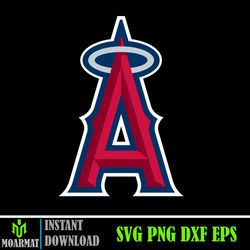 Los Angeles-Angels Baseball Team SVG ,Los Angeles-Angels Svg, M L B Svg, M--L--B Svg, Png, Dxf, Eps, Instant Download (1