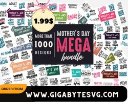 Mother's Day SVG Bundle, 1000 Mother Quotes SVG, Mom SVG, Mom png, Mom T-shirt Designs, Digital files