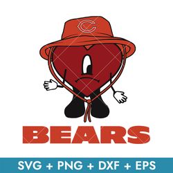 Bad Bunny Chicago Bears Svg, Chicago Bears Svg, Bad Bunny NFL Svg, Png Dxf Eps, Instant Download
