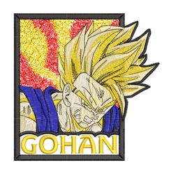 Anime Machine Embroidery Pattern Gohan SS4