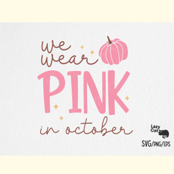 Breast Cancer Pink October SVG Design
