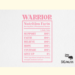 Breast Cancer Warrior Quote  SVG Design