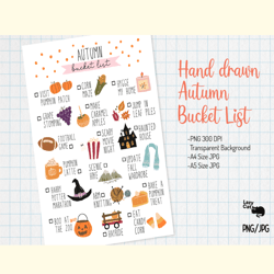 Cute Hand Drawn Autumn Bucket List