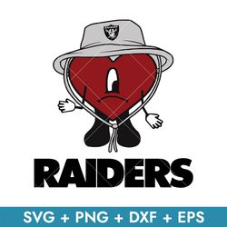 Bad Bunny Las Vegas Raiders Svg, Las Vegas Raiders Svg, Bad Bunny NFL Svg, Png Dxf Eps, Instant Download