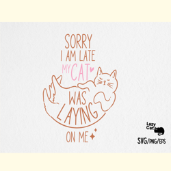 Funny Cat Quote Doodle SVG Design