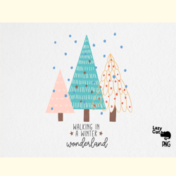 Hand Drawn Winter PNG Christmas Trees