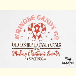 Kringle Candy Co Christmas Sign SVG