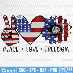 Peace Love America PNG, USA America Flag Digital Download, Sublimation Digital Download, T-Shirt Design Red White Blue